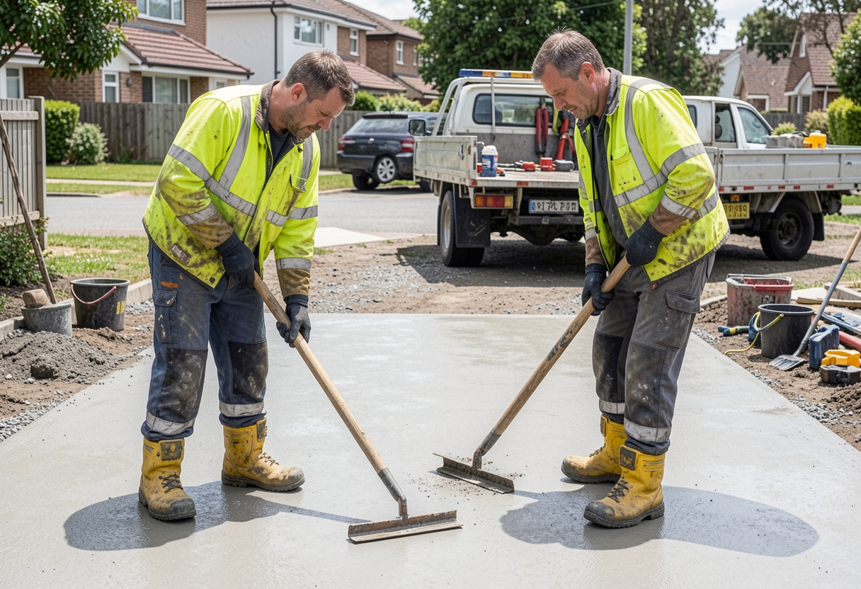 Exposed aggregate concrete driveway in Glendale, Lake Macquarie