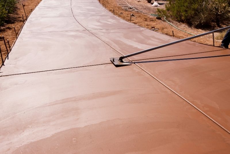 concrete contractor doing driveway concrete restoration