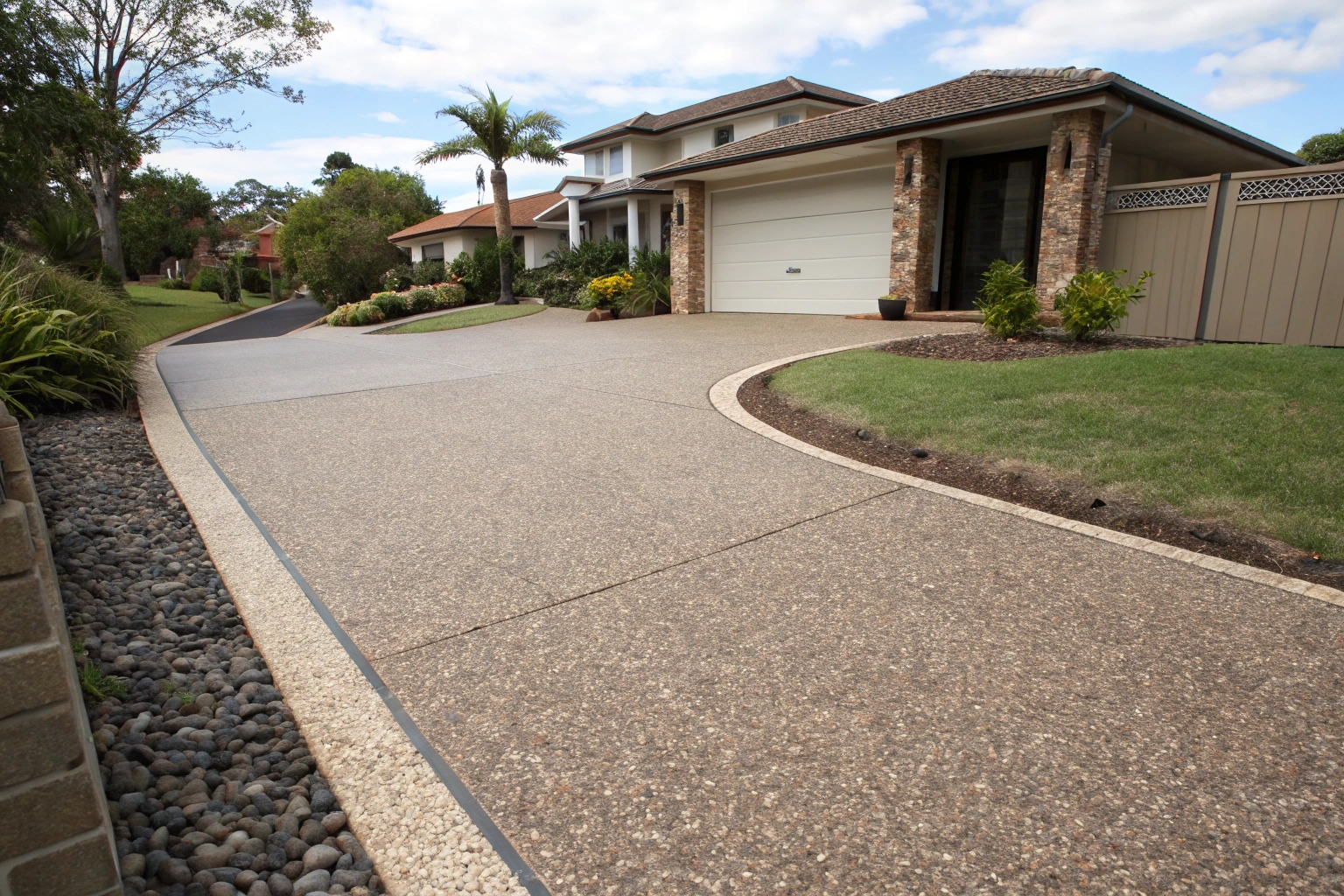 Driveways with stunning Exposed Aggregate