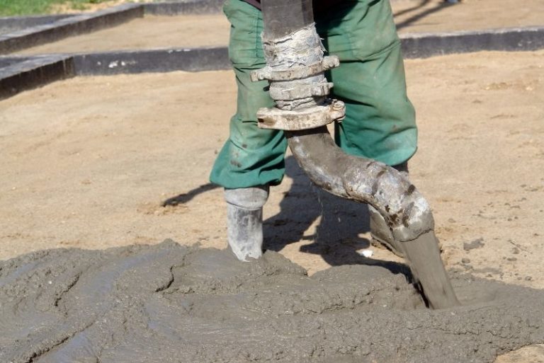 councrete pouring in a home